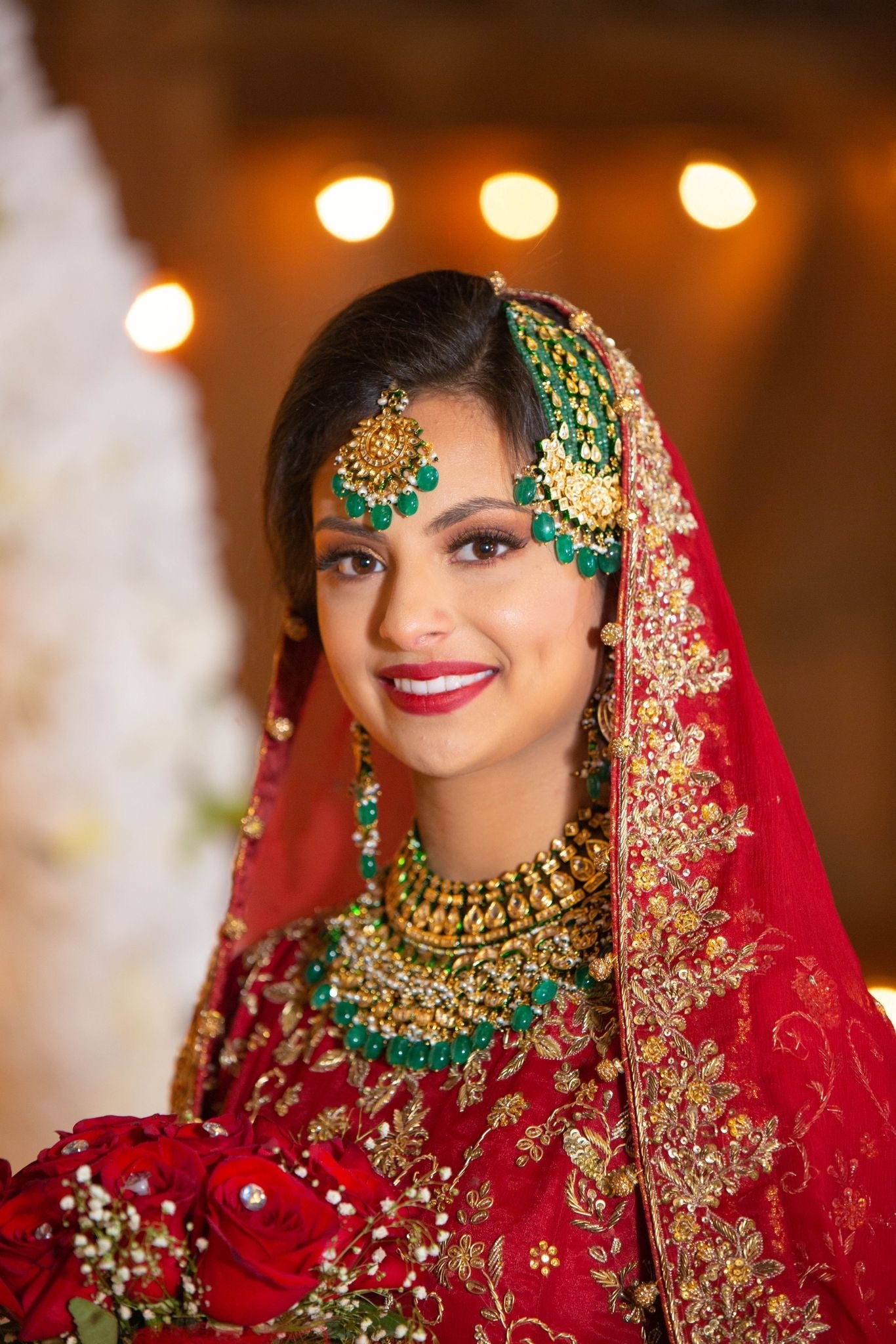 Menakari Jaipur Kundan Necklace Earrings Tikka Jhoomar
