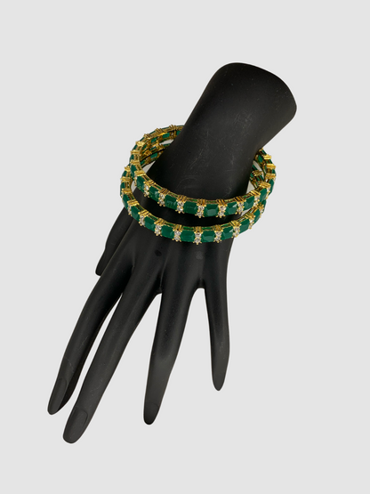Cz studded with green